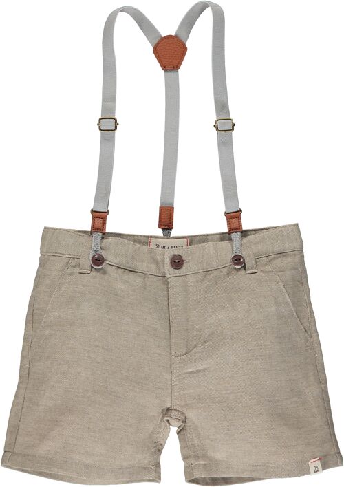 CAPTAIN shorts with suspenders Beige teens