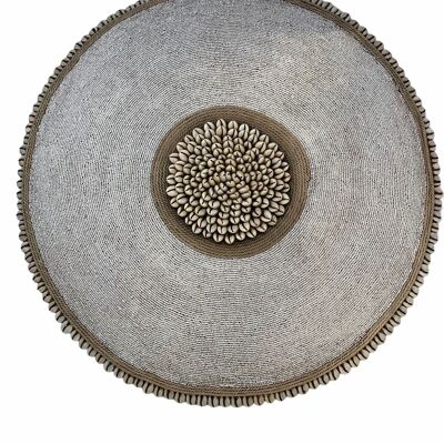 Bouclier du Cameroun - L - 55cm - Blanc