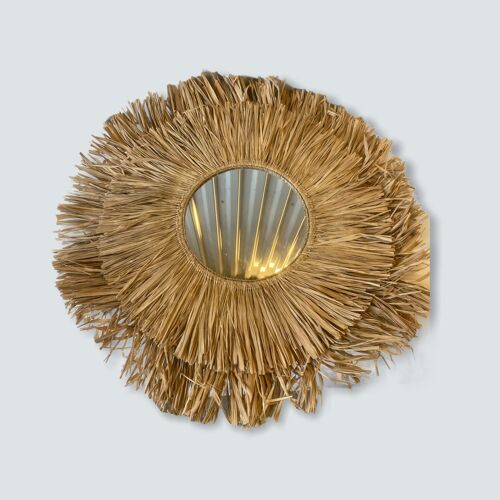 Raffia mirror - M