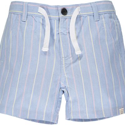 Pantalón corto CREW rayas azul / rojo / amarillo niños