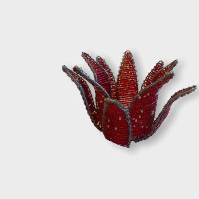 Beaded Protea Flower Candle Holder- South Africa
