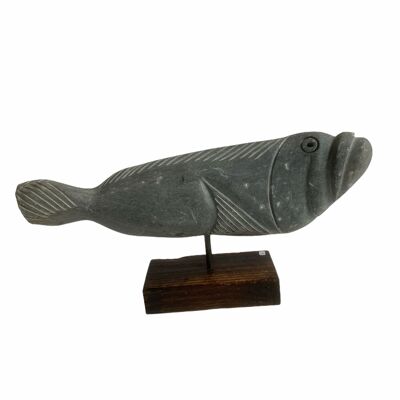 Escultura de pez de piedra - Zimbabwe (06)