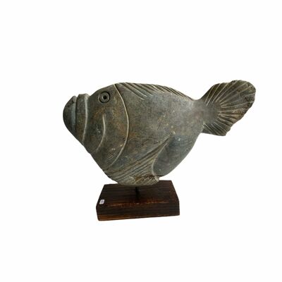 Steinfischskulptur - Simbabwe (07)