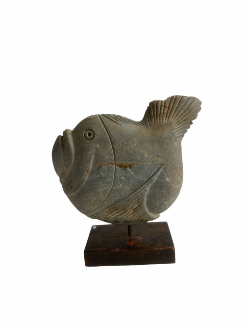 Stone Fish Sculpture - Zimbabwe (04)