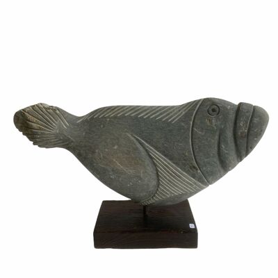 Scultura di pesce in pietra - Zimbabwe (05)