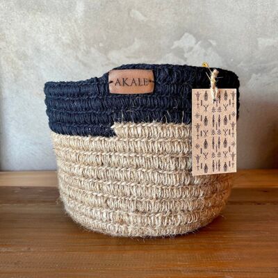 Panier fil de jute et coton