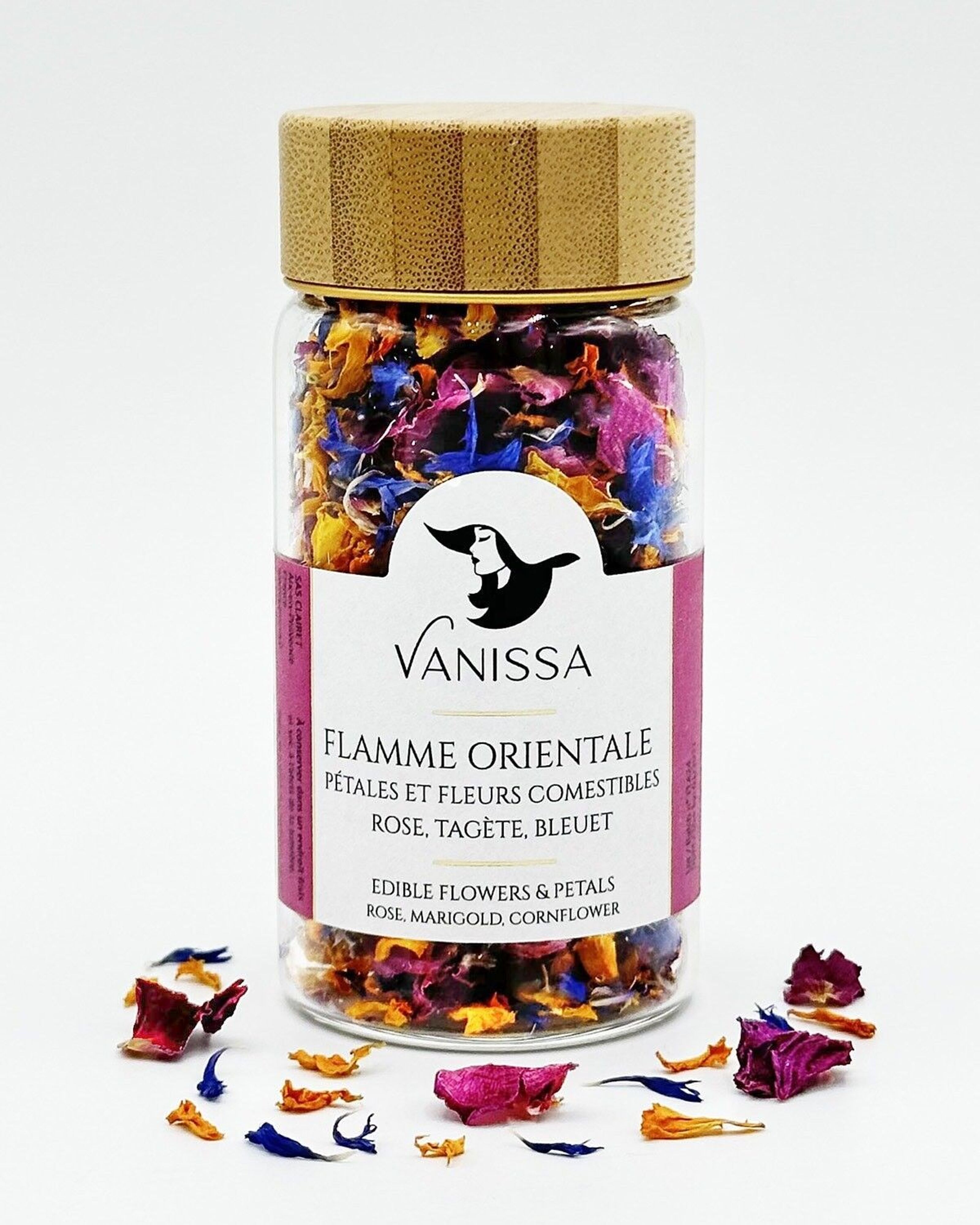 Vanissa “Accord du Moment” Edible Flower Petals: Rose, Jasmine