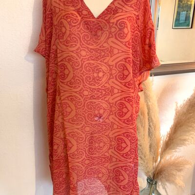 Short V-neck kaftan Gala number 9