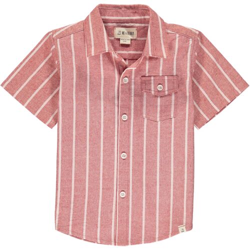 NEWPORT short sleeved shirt Red/cream stripe kids