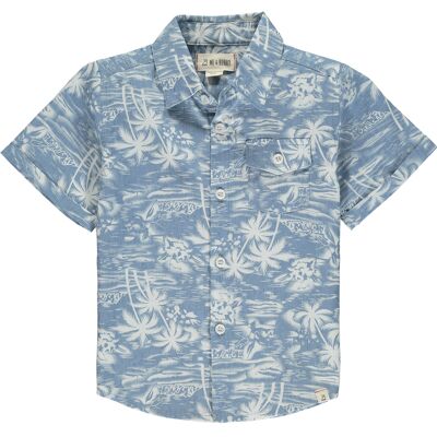 Chemise manches courtes NEWPORT Chambray surfeur kids