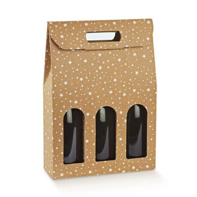 Wine Display Packaging Bag for 3 Bottles - Festive