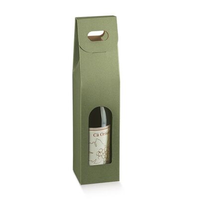 Wein-Display-Verpackungsbeutel für 1 Flasche – Finlandia-Grün