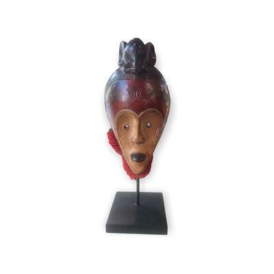 Maschera Rafia Africana in Terracotta (cwt2)