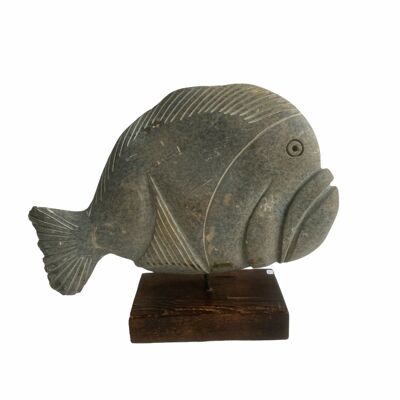 Scultura di pesce in pietra - Zimbabwe (03)