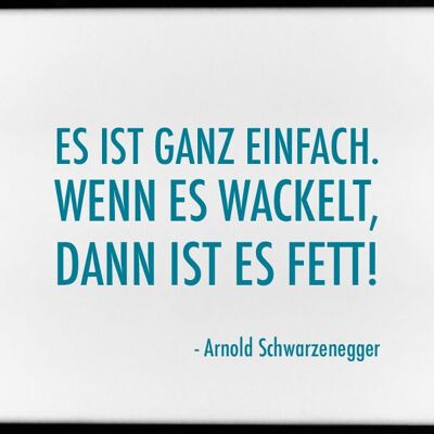 Imán, 79 x 53mm, ES MUY SENCILLO, SI SE MUEVA ES GORDO. - Arnold Schwarzenegger