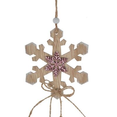 Wooden snowflake to hang