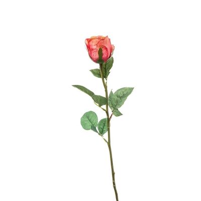 Bocciolo di rosa artificiale Clara Salmon - 60 cm
