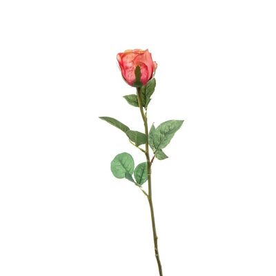 Clara Salmon artificial rosebud - 60 cm