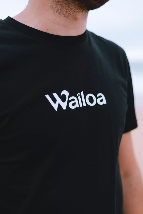 T-shirt unisex coton bio Waïloa noir