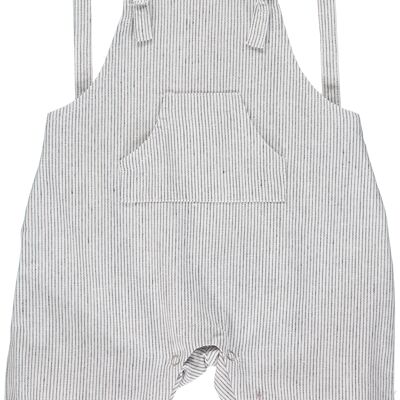 AHOY shortie overalls Grey stripe