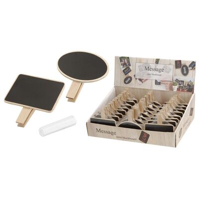 Mini board with clip & chalk - 2 assortments