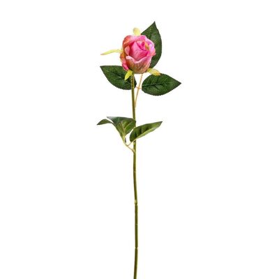 Bocciolo di rosa artificiale Noémie Rose - 56 cm