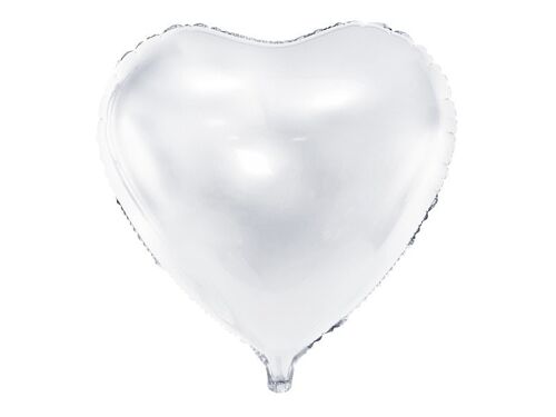 Ballon coeur blanc 45 cm 1pièce