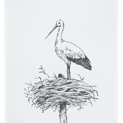 Geschirrtuch weiss, STORCH, grau