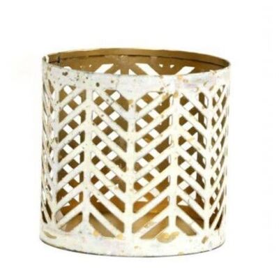 BLACK FRIDAY - Tealight holders in aged gold metal 10 x10 cm x 2 - INTERIOR DECORATION