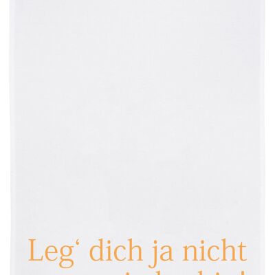 Torchon blanc, ne te recouche plus !en orange