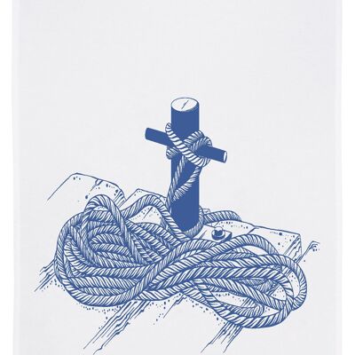 Torchon blanc, borne bleue