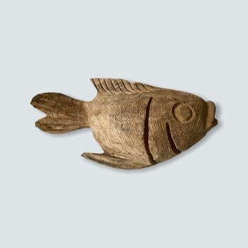 Sculpture de poisson sculptée à la main au Mozambique - S (03) 3