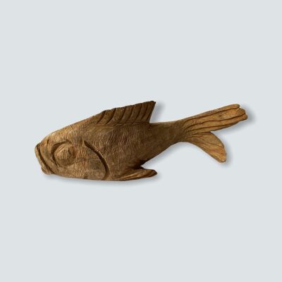 Mozambique hand carved Fish sculpture -XS (02)