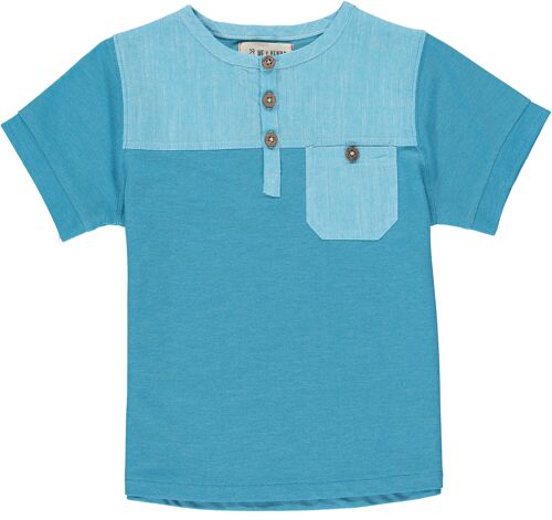 BOARDWALK pique Henley Aqua