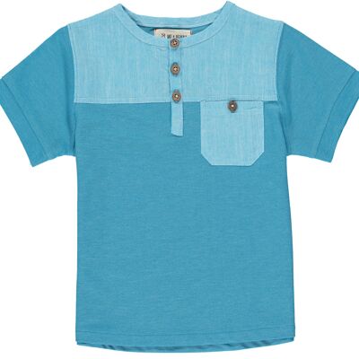 BOARDWALK piqué Henley Aqua