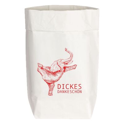 Paperbags Small white, BIG THANK YOU, red