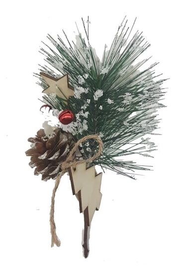 Pic Branche de Sapin avec décoration de Noël