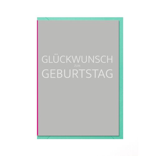 Faltkarte hoch, GLÜCKWUNSCH ZUM GEBURTSTAG