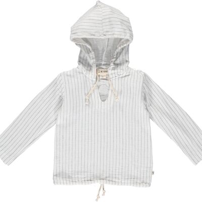 ST.IVES Top in garza con cappuccio Bianco bambino