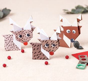 Kit de personnages de Noël en origami 3