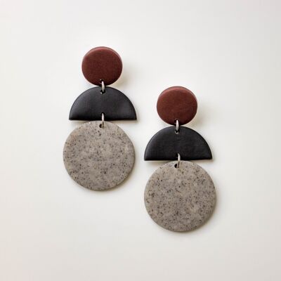 Statement Boho Polymer Clay Earrings, "LEXI"