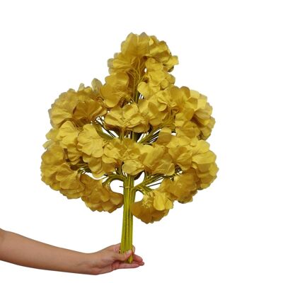 Gold artificial foliage on 12 branches in 65cm