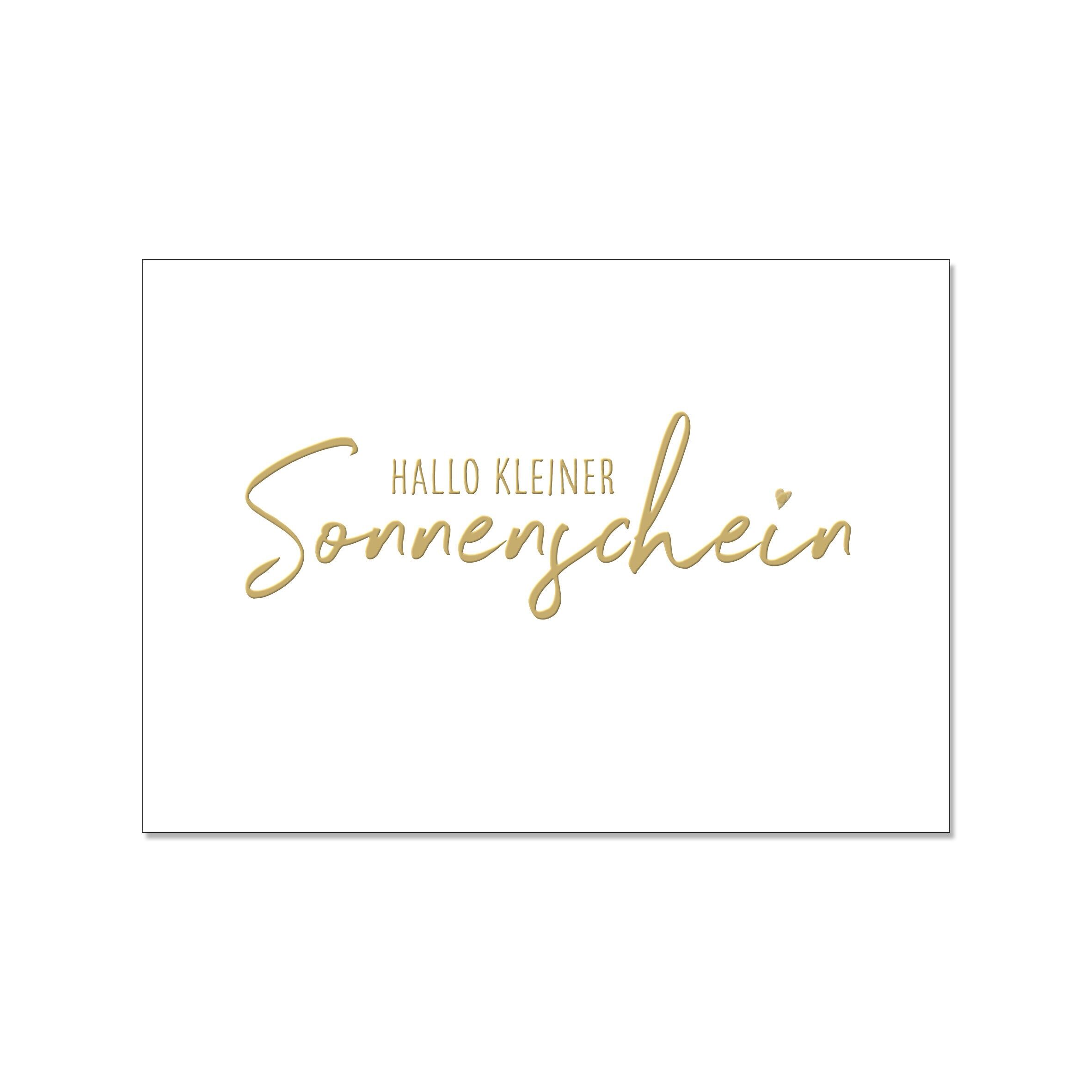 Postkarte quer, HALLO KLEINER Sonnenschein