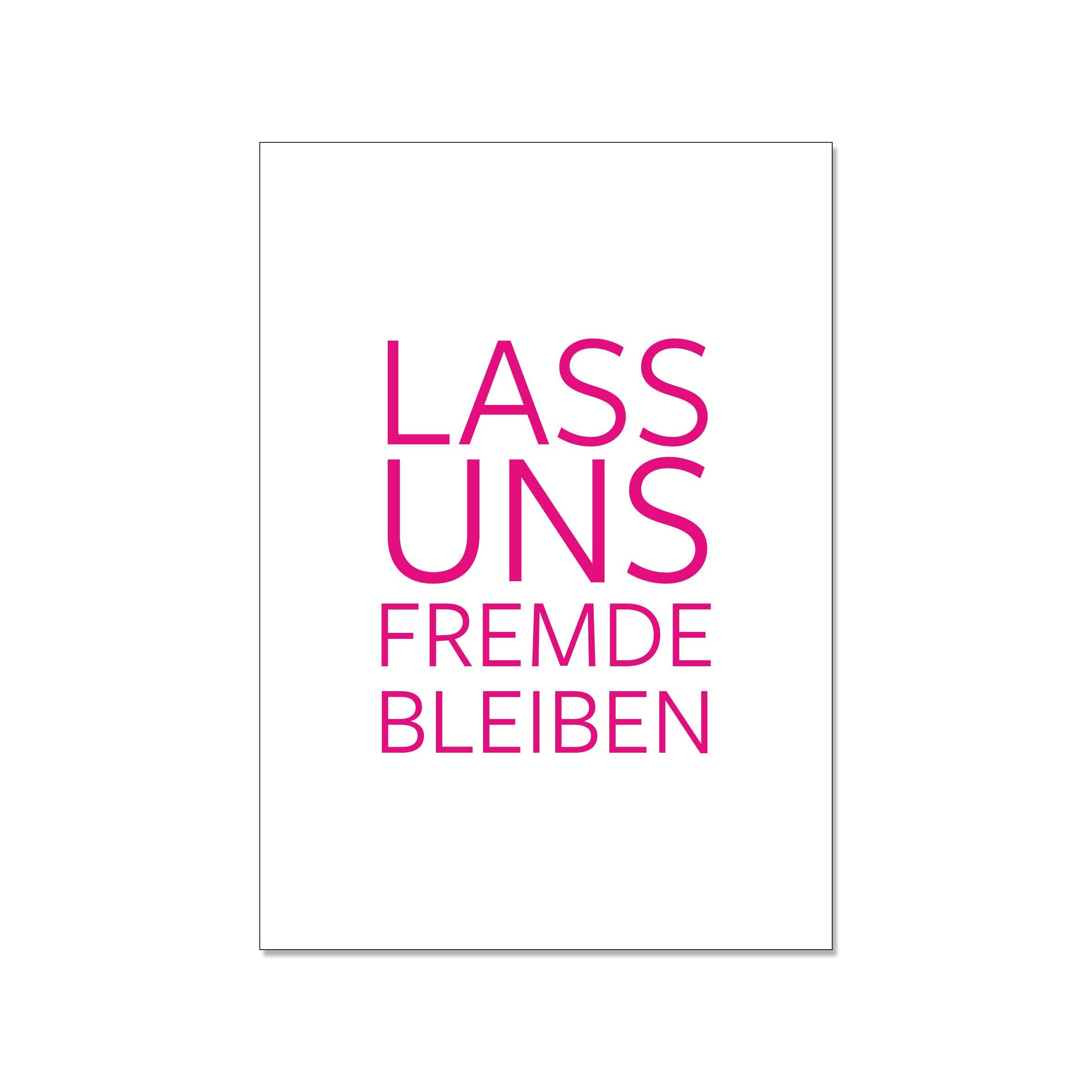 Cartolina alzata, RESTIAMO STRANIERI