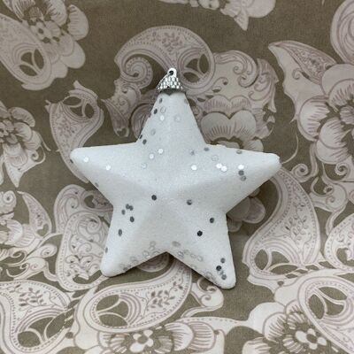 Glitter polystyrene star 18 cm