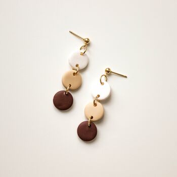 Autumn Minimalist Polymer Clay Earrings, "MEL" 1