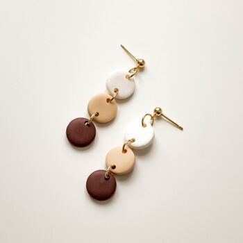 Autumn Minimalist Polymer Clay Earrings, "MEL" 4