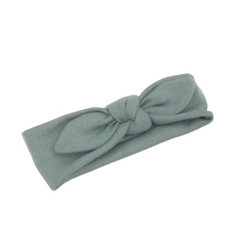 Babyhaarbandje Newborn omgeknoopt dusty green