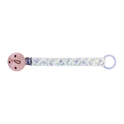 Pacifier tape "petites fleurs" green