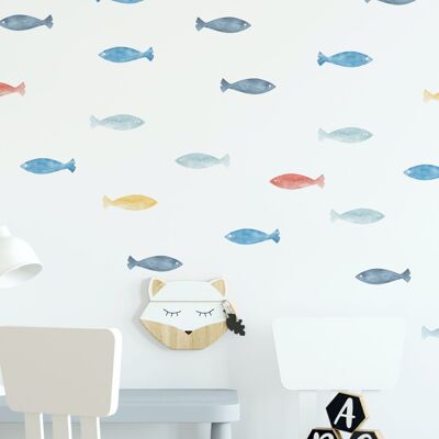 Colorful Fish Wall Stickers